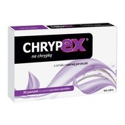 Chrypex, pastylki do ssania na chrypkę, smak czarna porzeczka, 30 szt.