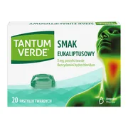 Tantum Verde smak eukaliptusowy, 3 mg, pastylki twarde, 20 szt.