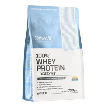 OstroVit 100% Whey Protein + Digezyme, proszek, smak naturalny, 700 g