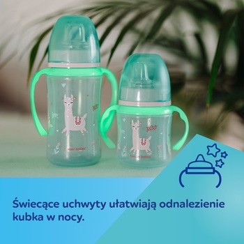 Canpol Easy Start, kubek treningowy, Exotic Animals, różowy, 120 ml