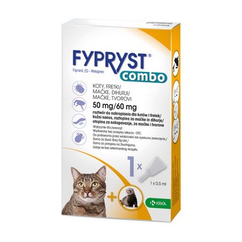 Fypryst 50 mg, roztwór do nakrapiania dla kotów, 0,5 ml