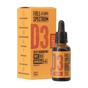 Full Spectrum, Witamina D3 FORTE, olej konopny, krople, 30 ml