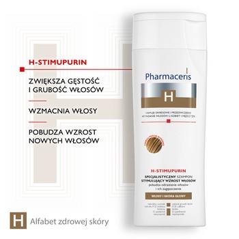 Pharmaceris H Stimupurin, specjalistyczny szampon stymulujący wzrost włosów, 250 ml