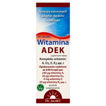 Dr Jacob's Medical, Witamina ADEK, krople, 20 ml
