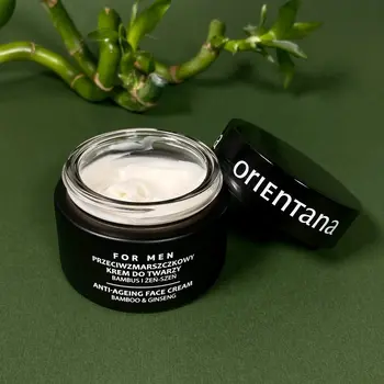 Orientana, krem przeciwzmarszczkowy dla mężczyzn, bambus i żeń-szeń, 50 ml