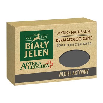 Biały Jeleń, węgiel aktywny, mydło w kostce, 125 g