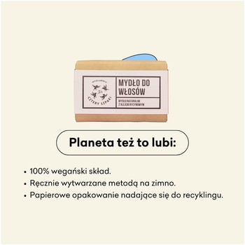 Mydlarnia 4 Szpaki, Naturalne mydło w kostce do włosów, 110 g
