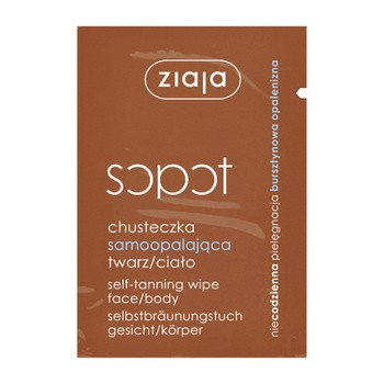 Ziaja Sopot, chusteczka samoopalająca twarz/ciało, 7 ml