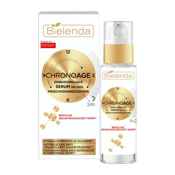 Bielenda Chrono Age 24H, odbudowujące serum przeciwzmarszczkowe na noc, 30 ml