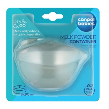 Canpol, pojemnik na mleko w proszku, szary, 1 szt.