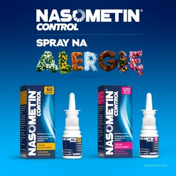 Nasometin Control, 50 mcg/dawkę, aerozol do nosa na alergię, 120 dawek
