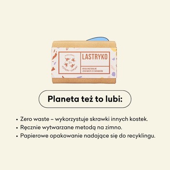 Mydlarnia 4 Szpaki, Lastryko, naturalne mydło zero waste, 110 g