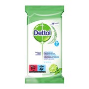 Dettol chusteczki do mycia i dezynfekcji powierzchni, limonka i mięta, 36 szt.