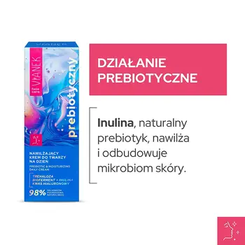 Vianek, prebiotyczny nawilżający krem do twarzy na dzień, 50 ml