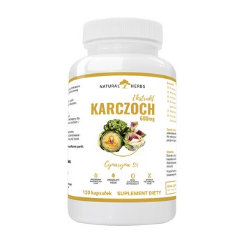 Karczoch 600 mg, kapsułki twarde, 120 szt.