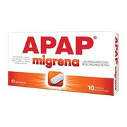 Apap migrena, 250 mg + 250 mg + 65 mg, tabletki powlekane, 10 szt.