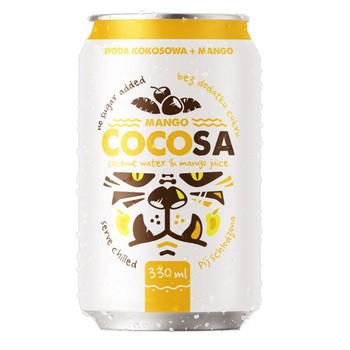 Diet-Food, Cocosa, Woda kokosowa niegazowana z sokiem z mango, 330 ml