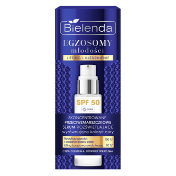 Bielenda Egzosomy Młodości, skoncentrowane serum przeciwzmarszczkowe rozświetlające SPF 50, 30 ml
