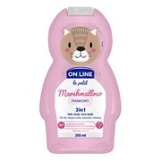 On Line, żel 3w1 do ciała, włosów i twarzy o zapachu pianki marshmallow, 350 ml
