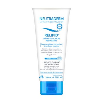 Neutraderm Relipid+, lipidowy krem pod prysznic do mycia twarzy i ciała, 200 ml