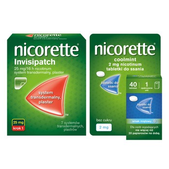 Nicorette Coolmint, 2 mg, tabletki do ssania, 40 szt.