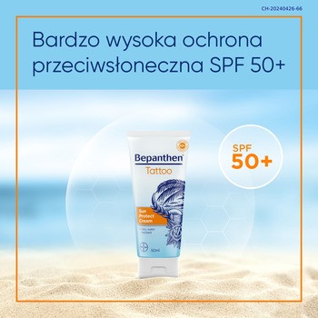 Bepanthen Tattoo, krem przeciwsłoneczny SPF 50+, 50 ml