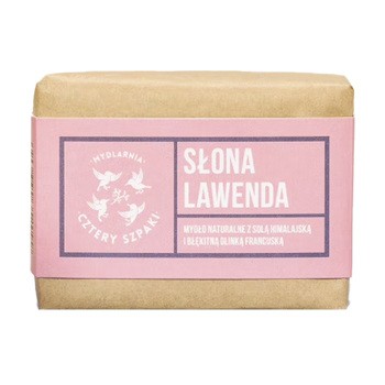 Mydlarnia 4 szpaki, naturalne mydło w kostce, Słona Lawenda, 110 g