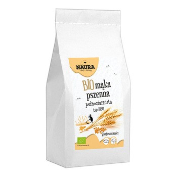 Naura, mąka pszenna pełnoziarnista typ 1850 BIO, 1 kg