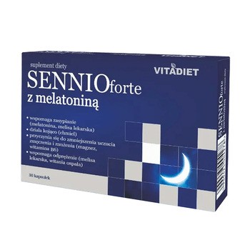 Sennio forte z melatoniną, kapsułki twarde, 30 szt.