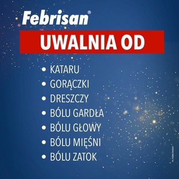 Febrisan, proszek musujący o smaku cytrynowym, 5 g, saszetki, 12 szt.