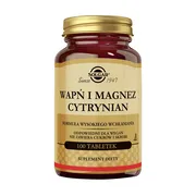 Solgar Wapń i Magnez Cytrynian, tabletki, 100 szt.