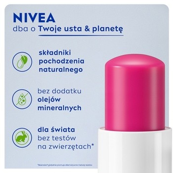 Nivea Watermelon Shine, pielęgnująca pomadka do ust, 4,8 g