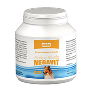 Mikita Amino Biotin megavit, karma uzupełniająca dla psów, tabletki, 150 szt.