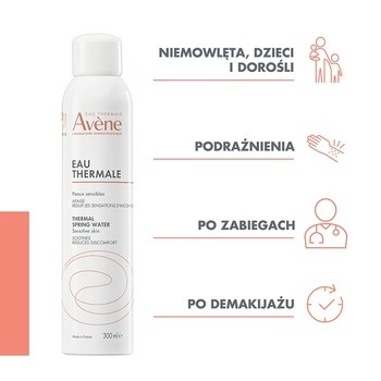 Avene Eau Thermale, woda termalna, aerozol, 300 ml
