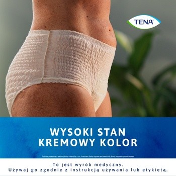 Tena Lady Pants Plus, majtki chłonne, Creme, rozmiar L, 8 szt.