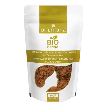 Orientana Bio Henna, naturalna roślinna odżywka do włosów długich, bezbarwna, 100 g