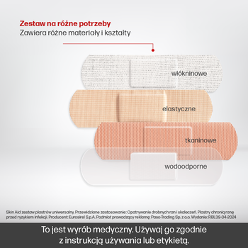 Skin Aid, zestaw plastrów uniwersalnych, 24 szt.