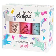 Maga Cosmetics, zestaw lakierów wodnych dla dzieci, W zimowej Krainie Czarów, 3 x 6 ml