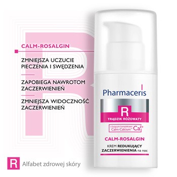 Pharmaceris R Calm-Rosalgin, krem redukujący zaczerwienienia na noc, 30 ml