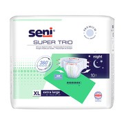 Seni Super Trio, pieluchomajtki dla dorosłych, rozmiar XL, 10 szt.