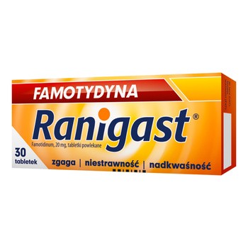 Famotydyna Ranigast, 20 mg, tabletki powlekane, 30 szt.
