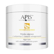 Apis Vitamin Balance, Maska algowa z witaminą C i białymi winogronami, 200 g