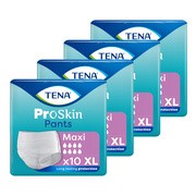 Zestaw 4 x TENA Pants ProSkin Maxi, majtki chłonne, rozmiar XL, 10 szt.