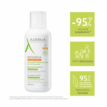 Aderma Exomega Control, balsam emolient, 400 ml