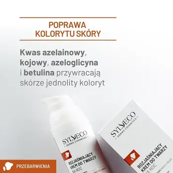 Sylveco Dermo Przebarwienia, krem rozjaśniający do twarzy na noc, 50 ml