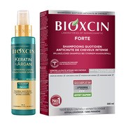 Zestaw Bioxcin, szampon ziołowy przeciw silnemu wypadaniu włosów, 300 ml + regenerująca odżywka w sprayu, 150 ml