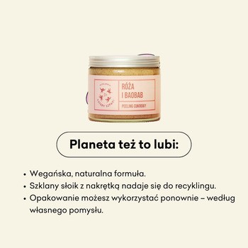 Mydlarnia 4 Szpaki, peeling cukrowy, Róża i Baobab, 250 ml