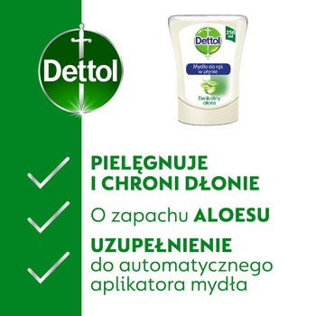 Dettol, antybakteryjne mydło w płynie aloe vera, wkład do bezdotykowego aplikatora, 250 ml