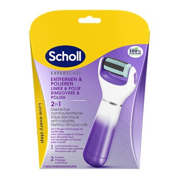 Scholl Expertcare elektryczny pilnik do stóp z dwoma głowicami, 1 szt.