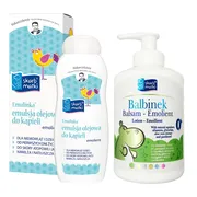 Zestaw emolientów Skarb Matki, Balbinek balsam-emolient dla niemowląt i dzieci, 275 ml + Emulinka emulsja olejowa do kąpieli, 250 ml